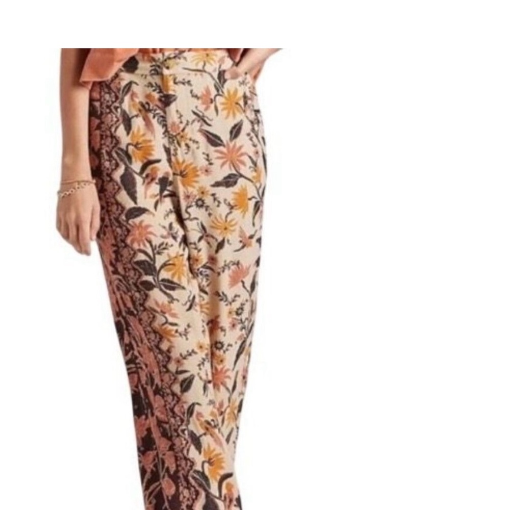 Anthropologie Floral Print balloon Leg jogger Pants Sz 4p